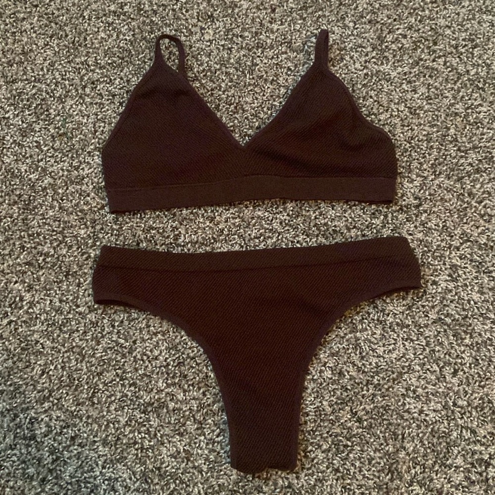 Chocolate brown bra and panty set